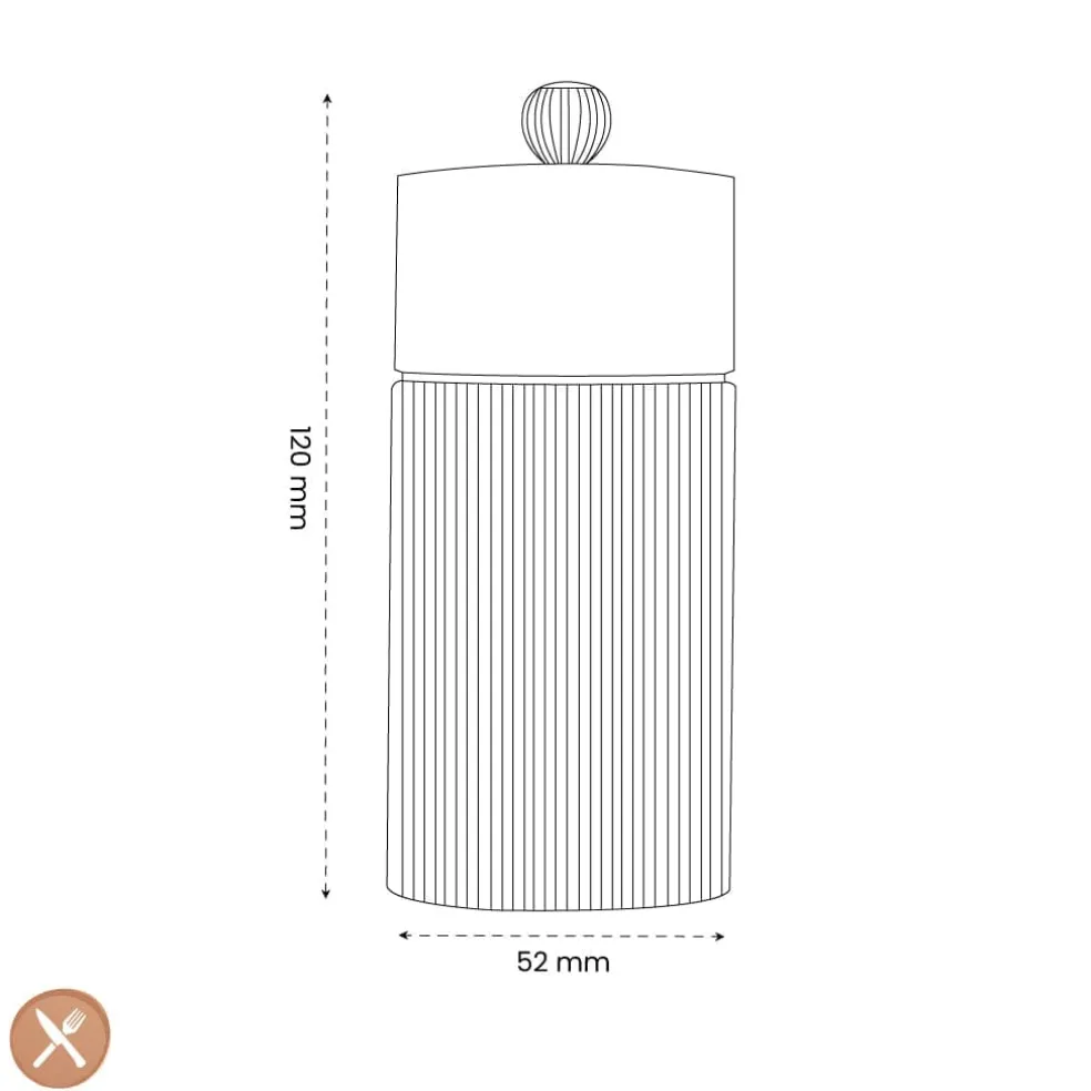Peugeot - Line Peper- en Zoutmolen set 12 cm Carbon en Aluminium