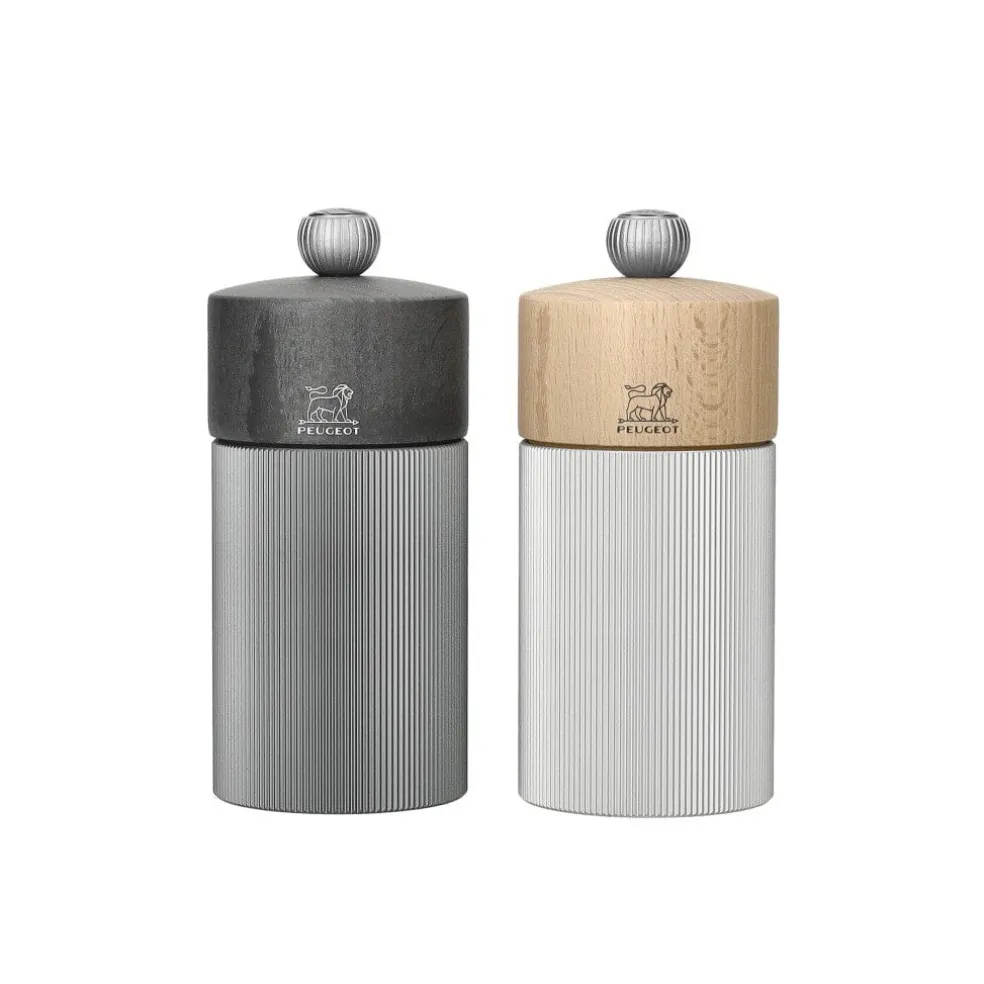 Peugeot - Line Peper- en Zoutmolen set 12 cm Carbon en Aluminium