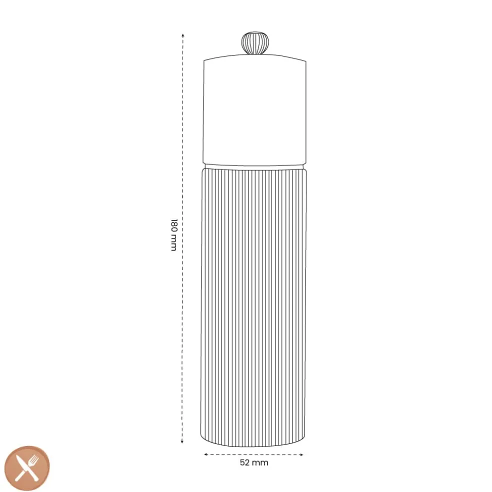 Peugeot - Line Zoutmolen naturel aluminium 18cm