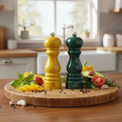 Peugeot - Paris Peper- en Zoutmolen set 18 cm Saffraangeel en Forest Groen