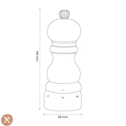Peugeot - Paris Peper - en Zoutmolen set 15 cm Grafiet en Naturel