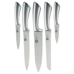 Richardson Sheffield - Fusion 5-delige Messenset met Messenblok - Naturel Hout & Zwart