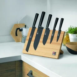 Richardson Sheffield - Nox 5-Delige Messenset met Magnetisch Messenblok - Bamboe