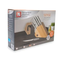 Richardson Sheffield - Sense 5-Delige Messenset met Blok - Hout