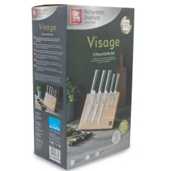 Richardson Sheffield - Visage 5-Delige Messenset met Magnetische Messenhouder - Bamboe