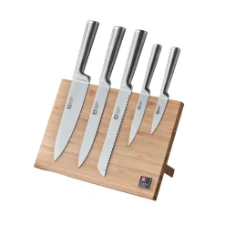 Richardson Sheffield - Visage 5-Delige Messenset met Magnetische Messenhouder - Bamboe
