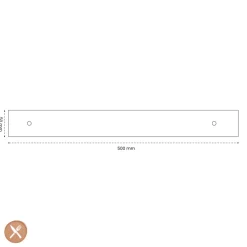 Satake - Messen Magneetstrip 50 cm - Walnotenhout