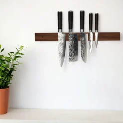 Satake - Messen Magneetstrip 50 cm - Walnotenhout