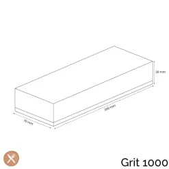 Satake - Splash & Go Slijpsteen 1000 Grit met glazen bodem