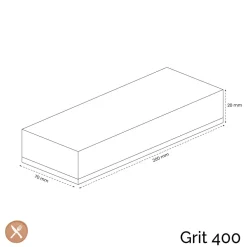 Satake - Splash & Go Slijpsteen 400 Grit met glazen bodem