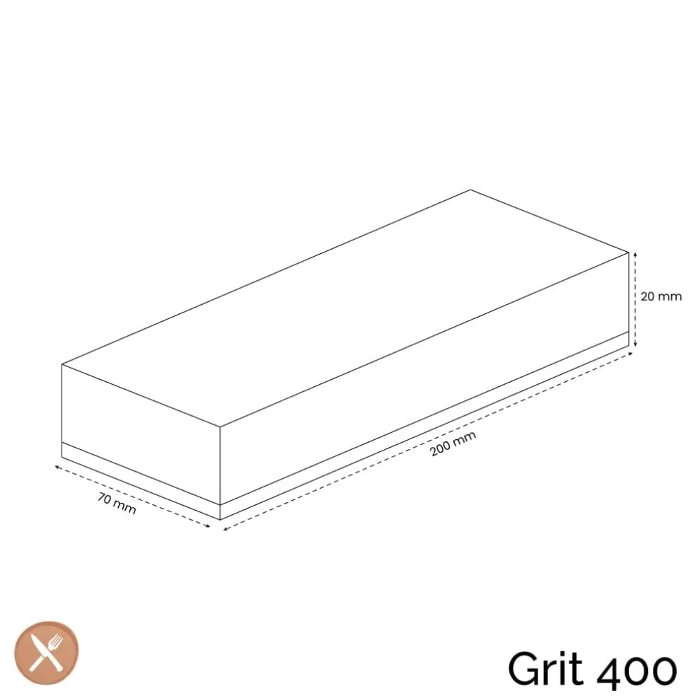 Satake - Splash & Go Slijpsteen 400 Grit met glazen bodem