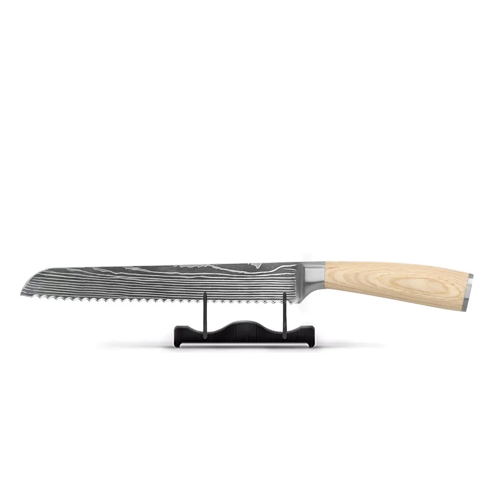 Shinrai Knives - Akari Damascus Print Broodmes 20 cm