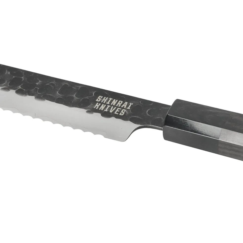 Shinrai Knives - Blackout Edition Damascus Broodmes 20 cm