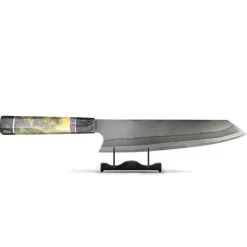 Shinrai Knives - Damascus Kiritsuke Mes 7 Layer - Special Edition 23 cm
