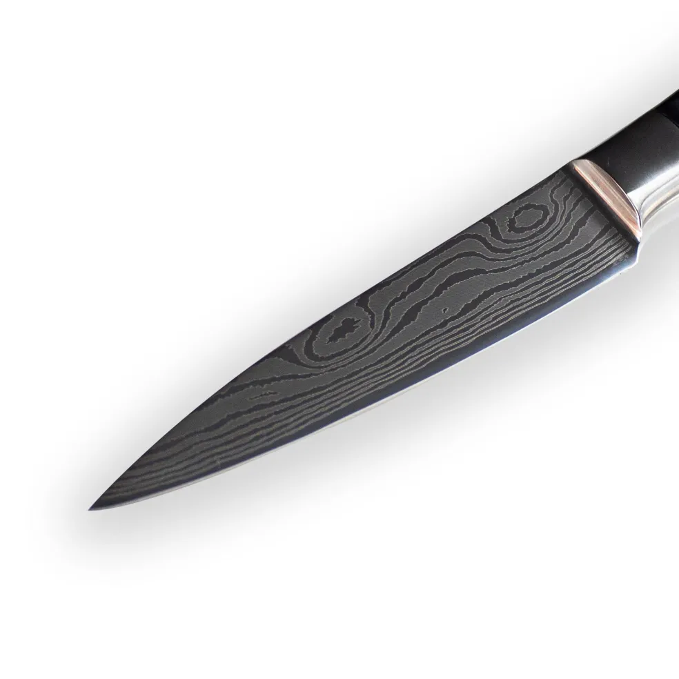 Shinrai Knives - Damascus Print Onyx Schilmes 8 cm