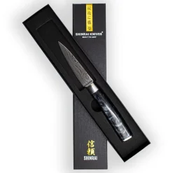 Shinrai Knives - Damascus Print Onyx Schilmes 8 cm