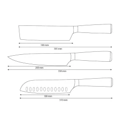 Shinrai Knives - Damascus Print 3-delige Messenset