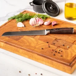 Shinrai Knives - Damascus Print 3-delige Messenset - Koksmes + Broodmes + Schilmes