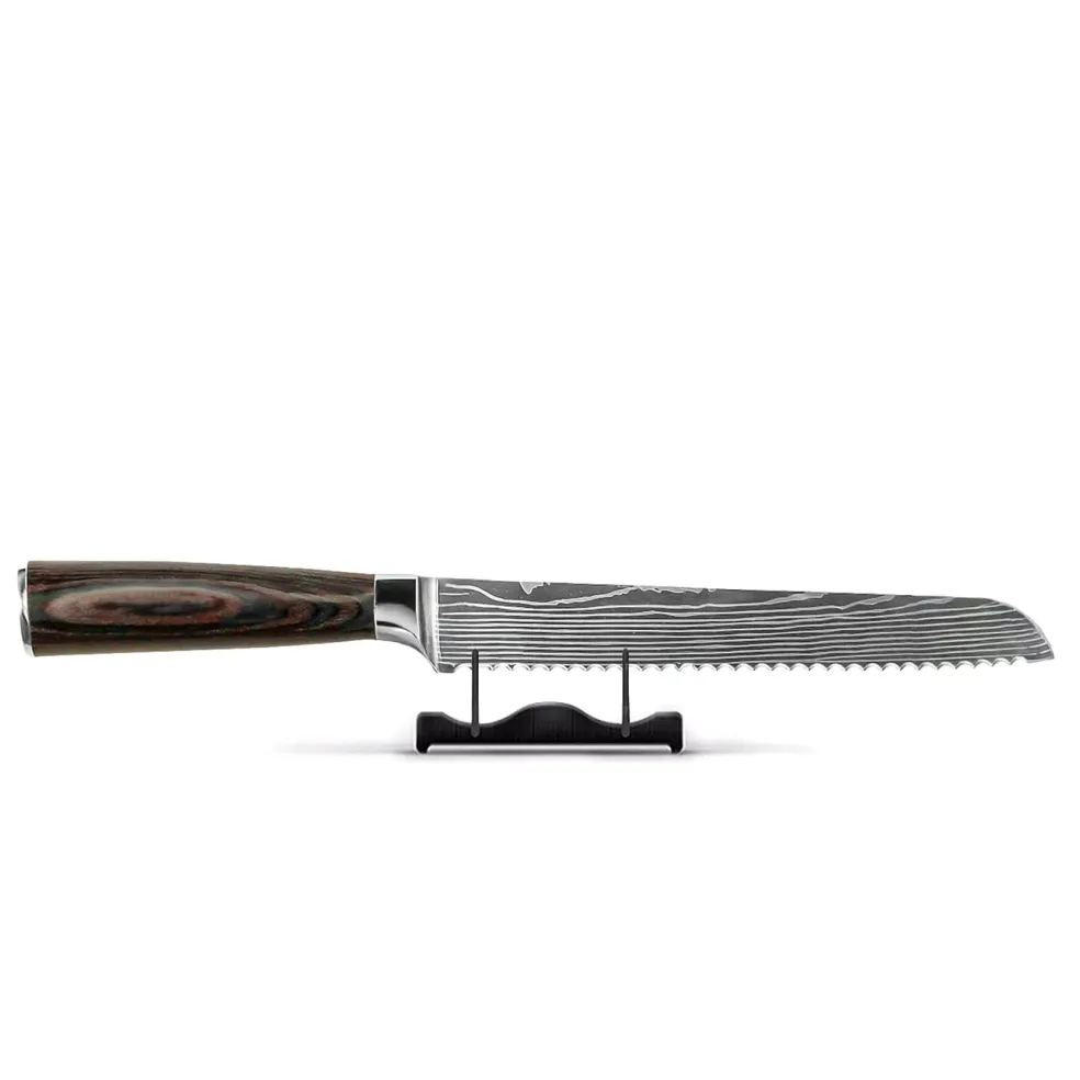 Shinrai Knives - Damascus Print Broodmes 20 cm