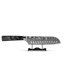 Shinrai Knives - Damascus Print Onyx Epoxy 9-delige Messenset