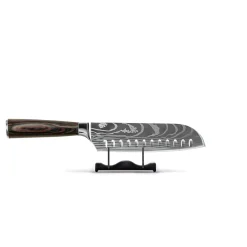 Shinrai Knives - Damascus Print 7-delige Messenset + Messenblok Stans