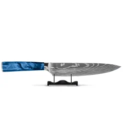 Shinrai Knives - Damascus Print Epoxy Sapphire Koksmes 20 cm