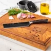 Shinrai Knives - Damascus Print Nakiri mes 18 cm