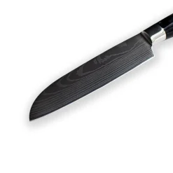 Shinrai Knives - Damascus Print Onyx Santoku mes 13 cm