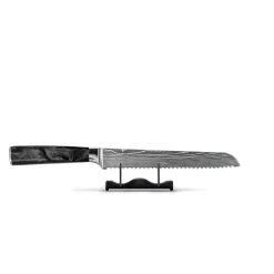 Shinrai Knives - Damascus Print Epoxy Onyx 3-delige Messenset - Koksmes + Broodmes + Schilmes