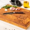 Shinrai Knives - Damascus Print 5-delige Messenset - Koksmes + Broodmes + Nakiri + Kleine Santoku + Schilmes