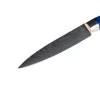 Shinrai Knives - Damascus Print Epoxy Sapphire Print Schilmes 8 cm