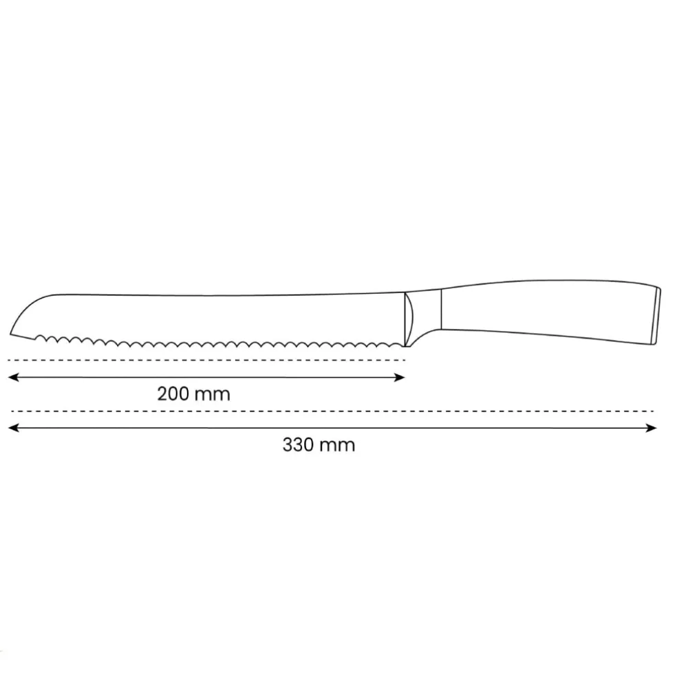 Shinrai Knives - Damascus Print Epoxy Sapphire Broodmes 20 cm