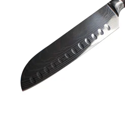 Shinrai Knives - Damascus Print 9-delige Messenset + Magnetisch Messenblok Dubbelzijdig