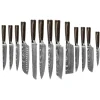Shinrai Knives - Damascus Print 14-delige Messenset - Master collection XL set + Blok
