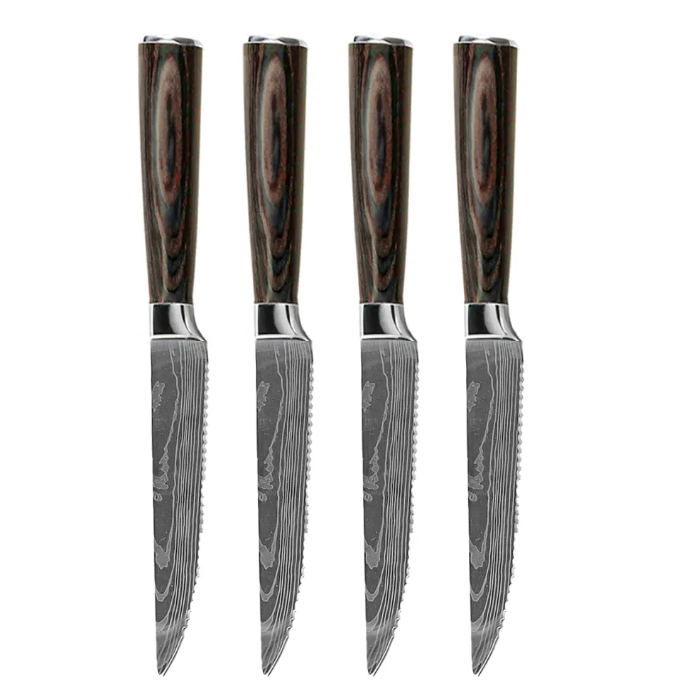 Shinrai Knives - Damascus Print 14-delige Messenset - Master collection XL set + Blok