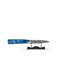 Shinrai Knives - Damascus Print Epoxy Sapphire 2-delige Messenset - Santoku + Schilmes