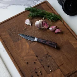 Shinrai Knives - Damascus Print 2-delige Messenset - Nakiri + Schilmes