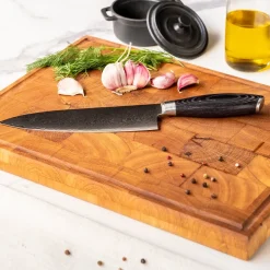 Shinrai Knives - Damast Pakka Wood Koksmes 20 cm