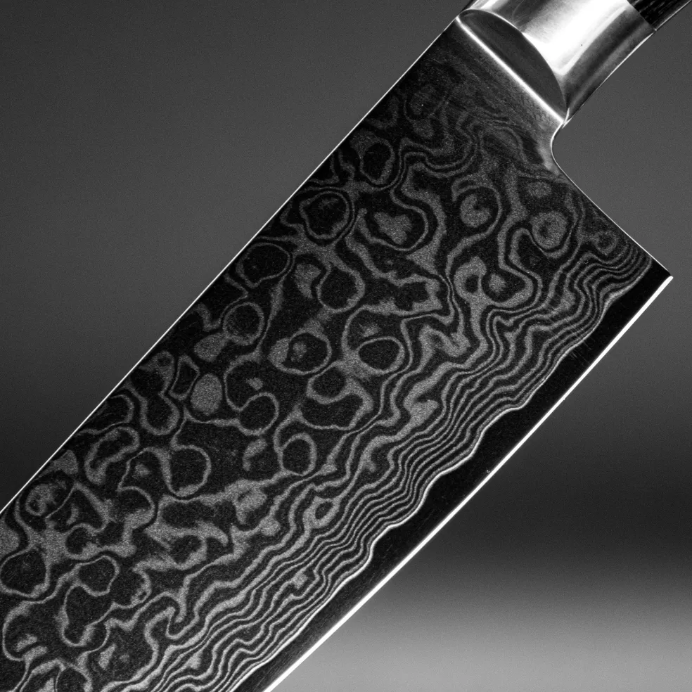 Shinrai Knives - Damast Pakka Wood Koksmes 20 cm