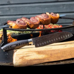 Shinrai Knives - Damast Pakka Wood Santoku 18 cm