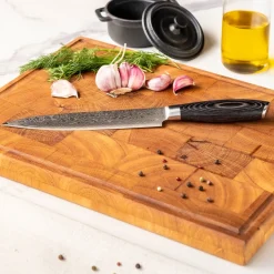 Shinrai Knives - Damast Pakka Wood Vleesmes 20 cm