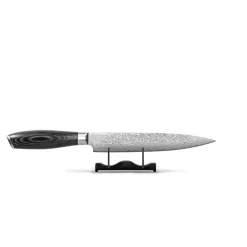 Shinrai Knives - Damast Pakka Wood 6-delige Messenset + Messenblok + Slijpsteen