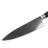 Shinrai Knives - Damast Pakka Wood 6-delige Messenset + Magnetisch Messenblok Dubbelzijdig - Zwart
