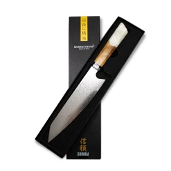 Shinrai Knives - Diamond Octagon Damascus Kiritsuke mes 23 cm - Special Edition