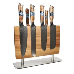Shinrai Knives - Eclipse 6-delige Messenset + Messenblok Stans