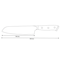 Shinrai Knives - Eclipse Series Damascus Santokumes 18 cm