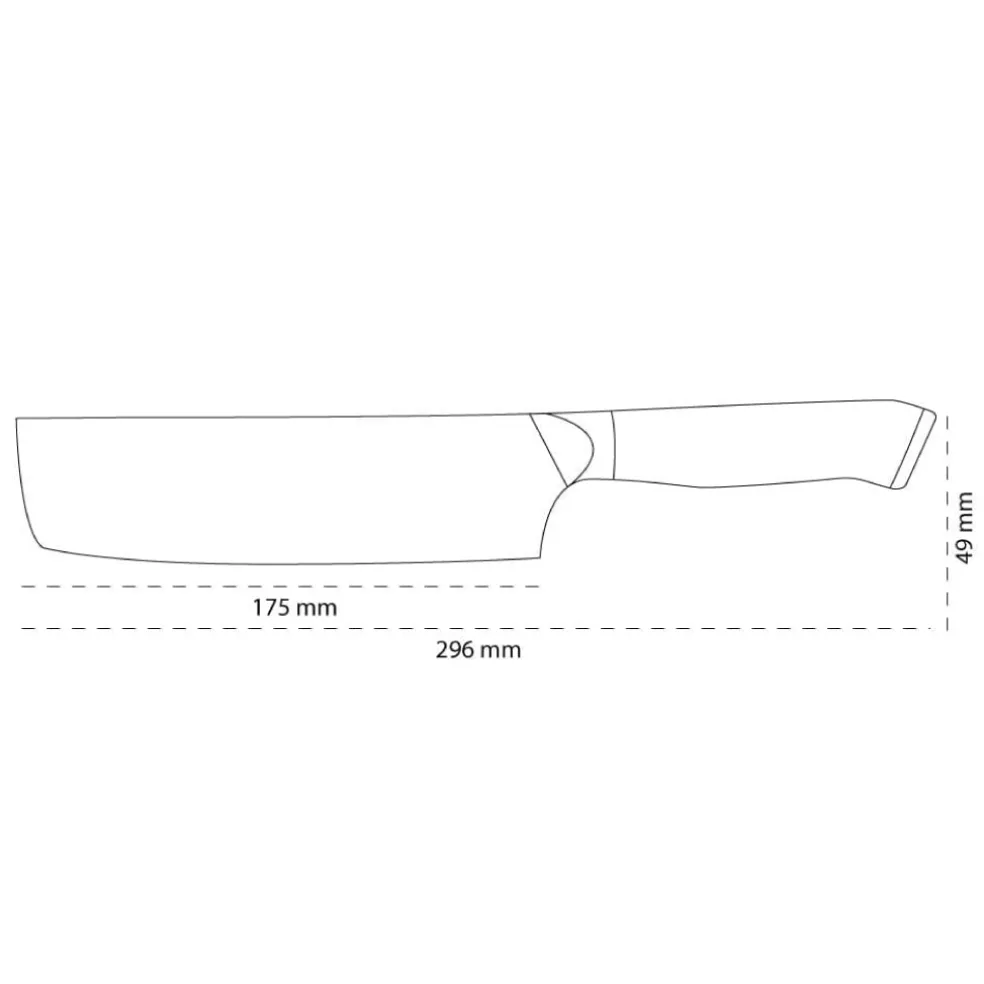Shinrai Knives - Eclipse Series Damascus Nakirimes 18 cm