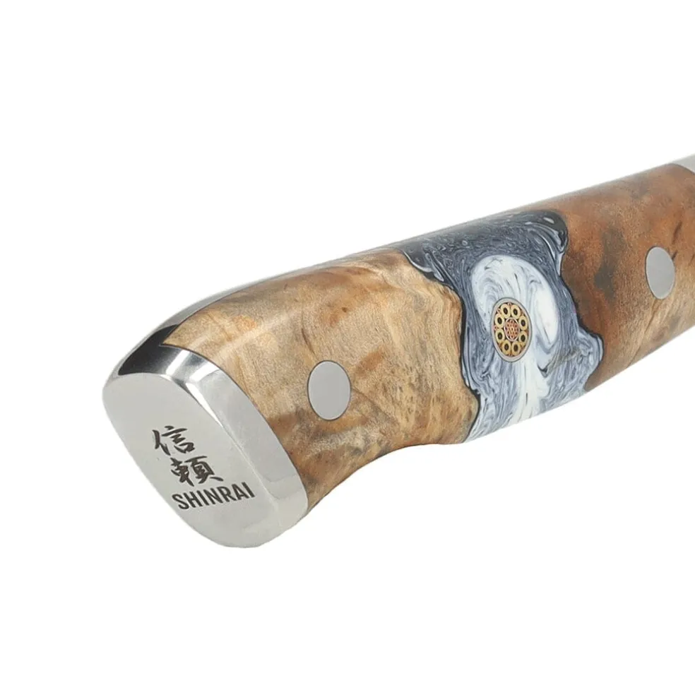 Shinrai Knives - Eclipse Series Damascus Nakirimes 18 cm
