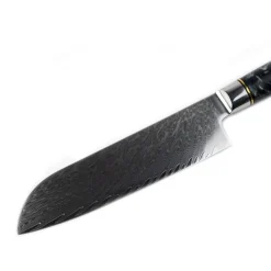 Shinrai Knives - Epoxy Onyx Damascus Santoku mes 18 cm