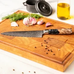 Shinrai Knives - Epoxy Onyx 6-delige Messenset + Messenblok Cito dubbelzijdig